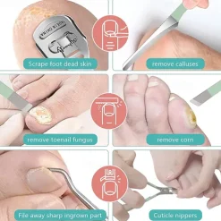 Manicure Set Nail Clippers Pedicure Kit -22 Pieces Stainless Steel Professional Manicure Kit Grooming Kits Nail Care Tools with Luxurious Travel Leather Case Gift Box Blue Green