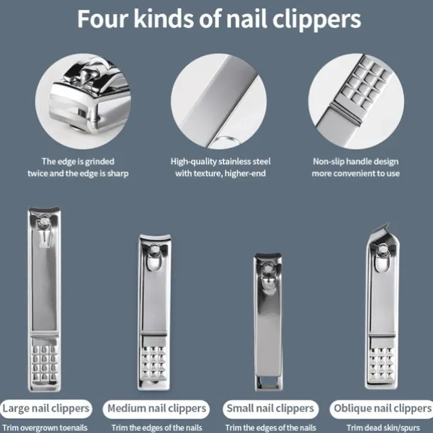 Manicure Set Pedicure Kit - 26 Pieces Manicure Kit Professional Nail Clippers, Stainless Steel Nail Care Kit Pedicure Set For Women Men