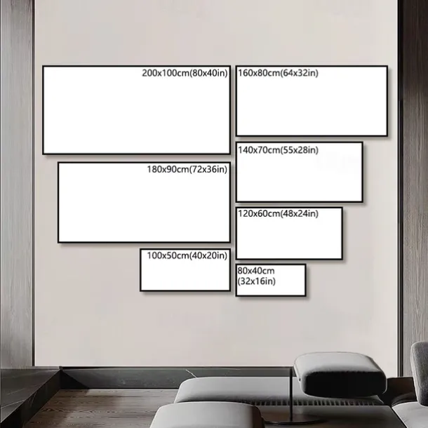 Manual Handmade Oil Painting Hand Painted Horizontal Panoramic Abstract Famous Modern Realism Rolled Canvas (No Frame)