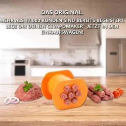 Manual Sausage Maker, One Press Cevapcici Sausage Meat Stuffer Filler, for Hand Operated Meat Grinder Food Grinder