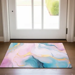 Marble Pattern Doormat Floor Mats Washable Rugs Kitchen Mat Non-Slip Oil Proof Rug Indoor Outdoor Mat Bedroom Decor Bathroom Mat Entrance Rug