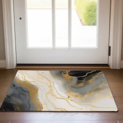 Marble Pattern Doormat Floor Mats Washable Rugs Kitchen Mat Non-Slip Oil Proof Rug Indoor Outdoor Mat Bedroom Decor Bathroom Mat Entrance Rug