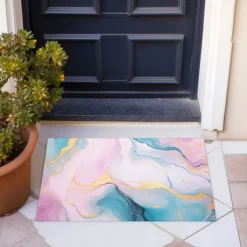 Marble Pattern Doormat Floor Mats Washable Rugs Kitchen Mat Non-Slip Oil Proof Rug Indoor Outdoor Mat Bedroom Decor Bathroom Mat Entrance Rug
