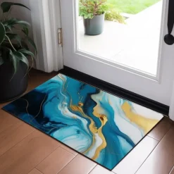 Marble Pattern Doormat Floor Mats Washable Rugs Kitchen Mat Non-Slip Oil Proof Rug Indoor Outdoor Mat Bedroom Decor Bathroom Mat Entrance Rug