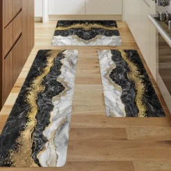 Marble Pattern Kitchen Mat Non-Slip Oil Proof Rug Indoor Outdoor Mat Bedroom Decor Bathroom Mat Entrance Rug Door Mat