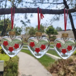 Mason Bird Feeders, Love Shaped Jar Mason Jar Hummingbird Feeder, Cute Hangable Hummingbird Feeder With Feeding Ports for Outdoor Garden Decor