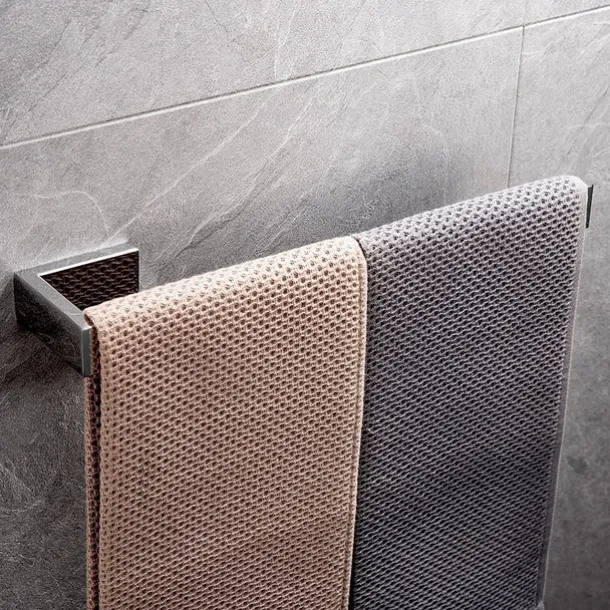 Matte Black Towel Rail 304 Stainless Steel Towel Bar, Mirror Polished, Brushed Wall Mounted Bathroom & Kitchen