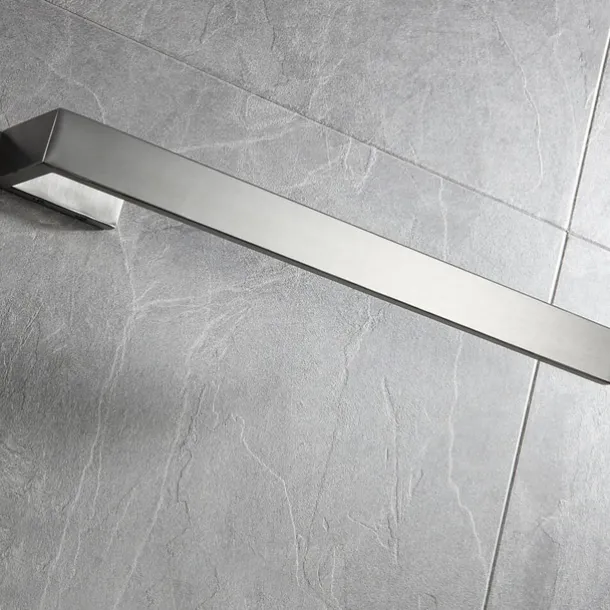 Matte Black Towel Rail 304 Stainless Steel Towel Bar, Mirror Polished, Brushed Wall Mounted Bathroom & Kitchen