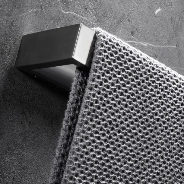 Matte Black Towel Rail 304 Stainless Steel Towel Bar, Mirror Polished, Brushed Wall Mounted Bathroom & Kitchen