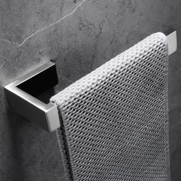 Matte Black Towel Rail 304 Stainless Steel Towel Bar, Mirror Polished, Brushed Wall Mounted Bathroom & Kitchen