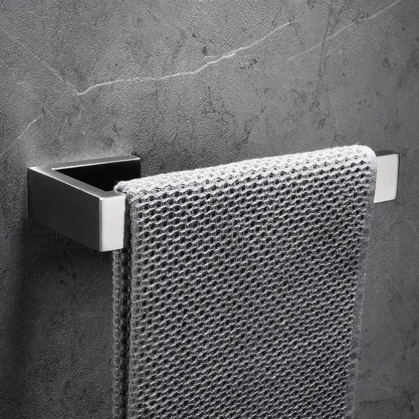 Matte Black Towel Rail 304 Stainless Steel Towel Bar, Mirror Polished, Brushed Wall Mounted Bathroom & Kitchen