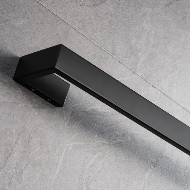 Matte Black Towel Rail 304 Stainless Steel Towel Bar, Mirror Polished, Brushed Wall Mounted Bathroom & Kitchen