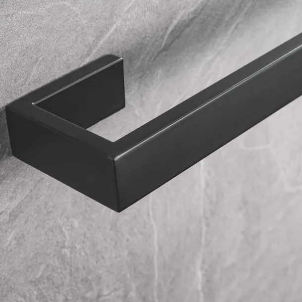 Matte Black Towel Rail 304 Stainless Steel Towel Bar, Mirror Polished, Brushed Wall Mounted Bathroom & Kitchen