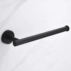 Matte Black Towel Rail Durable Wall Mounted Towel Rack Towel Bar Modern Stainless Steel for Bathroom Kithchen