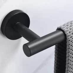 Matte Black Towel Rail Durable Wall Mounted Towel Rack Towel Bar Modern Stainless Steel for Bathroom Kithchen