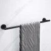 Matte Black Towel Rail Towel Bar Wall Mounted Bathroom Towel Rack Stainless Steel Towel Holder for Bathroom