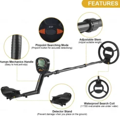 MD-830 Gold/Silver Metal Detector - LCD Display Professional Underground Treasure Hunter with High Sensitivity & Pinpoint Function