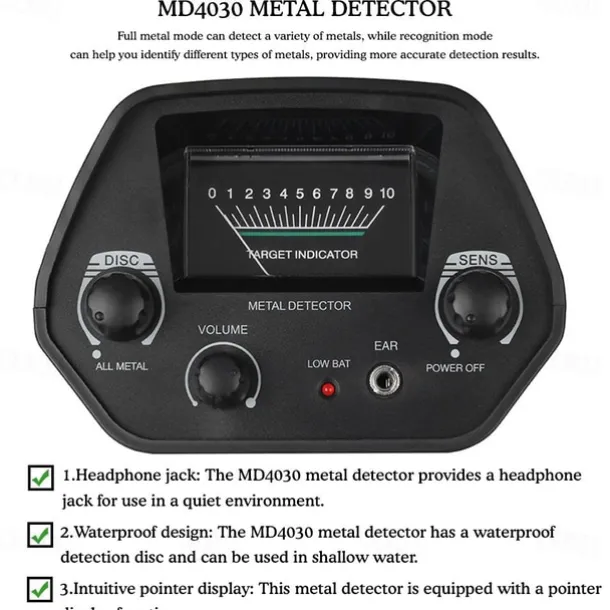 MD-4030 Professional Underground Metal Detector Adjustable Gold Detectors Treasure Hunter Tracker Seeker Metal Circuit Detector
