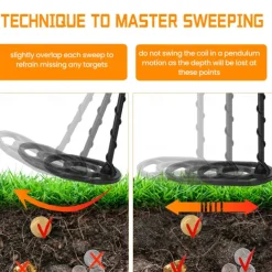 MD920 Underground Metal Detector Treasure Finder Gold Digger with 3.5mm Earphone Jack Waterproof Treasure Metal Detector