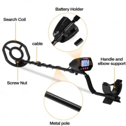 MD920 Underground Metal Detector Treasure Finder Gold Digger with 3.5mm Earphone Jack Waterproof Treasure Metal Detector