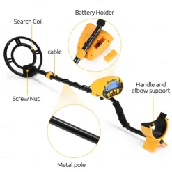 MD930 Waterproof Portable Metal Detector, High-sensitivity Underground Treasure Metal Detector with LCD