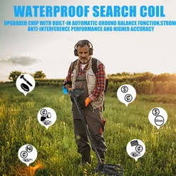 MD-910B Handheld LCD Metal Detector - Professional Gold/Silver/Copper/Iron Finder for Outdoor Treasure Hunting