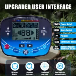 MD-910B Handheld LCD Metal Detector - Professional Gold/Silver/Copper/Iron Finder for Outdoor Treasure Hunting