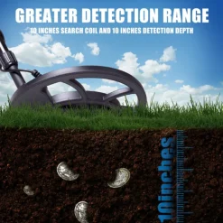 MD-910B Handheld LCD Metal Detector - Professional Gold/Silver/Copper/Iron Finder for Outdoor Treasure Hunting