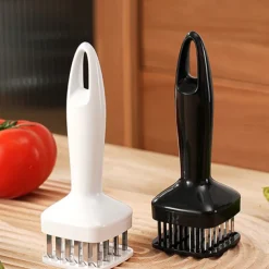 Meat Tenderizer Stainless Steel Meat Looser 24 Needle Automatic Spring Meat Hammer Rib Breaking Perforator Kitchen Gadgets