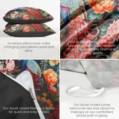 Medieval Animals Pattern Duvet Cover Set Set Soft 3-Piece Luxury Cotton Bedding Set Home Decor Gift King Queen Duvet Cover