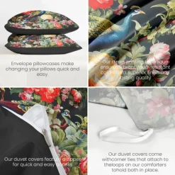 Medieval Animals Pattern Duvet Cover Set Set Soft 3-Piece Luxury Cotton Bedding Set Home Decor Gift King Queen Duvet Cover