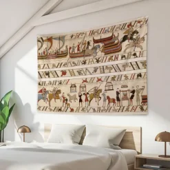 Medieval Bayeux Hanging Tapestry Wall Art Middle Age Decor Photograph Backdrop Blanket Curtain Home Bedroom Living Room Decoration