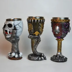 Medieval Goblet - Skull Beer Goblet Drinking - Stainless Steel Goblet Collectors - Ideal Gothic Gift, Party Decoration