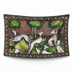 Medieval Painting Tapestry Middle Age Tapestry Animal Wall Art Large Tapestry Mural Decor Photograph Backdrop Blanket Curtain Home Bedroom Living Room Decoration