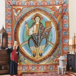 Medieval Painting Tapestry Middle Age Tapestry Wall Art Decor Photograph Backdrop Blanket Curtain Home Bedroom Living Room Decoration