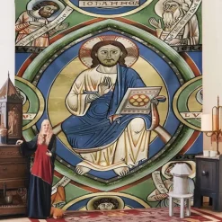 Medieval Painting Tapestry Middle Age Tapestry Wall Art Decor Photograph Backdrop Blanket Curtain Home Bedroom Living Room Decoration