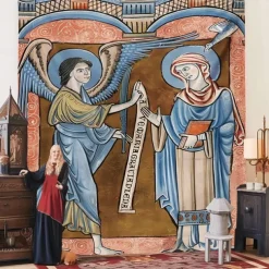 Medieval Painting Tapestry Middle Age Tapestry Wall Art Decor Photograph Backdrop Blanket Curtain Home Bedroom Living Room Decoration