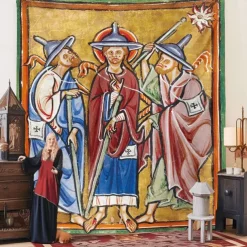 Medieval Painting Tapestry Middle Age Tapestry Wall Art Decor Photograph Backdrop Blanket Curtain Home Bedroom Living Room Decoration