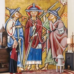 Medieval Painting Tapestry Middle Age Tapestry Wall Art Decor Photograph Backdrop Blanket Curtain Home Bedroom Living Room Decoration