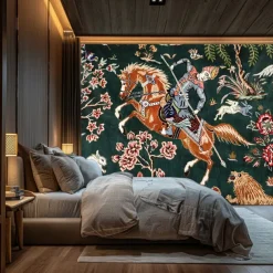 Medieval Tapestry Middle Age Tapestry Ethnic Vintage Wall Art Large Tapestry Mural Decor Photograph Backdrop Blanket Curtain Home Bedroom Living Room Decoration