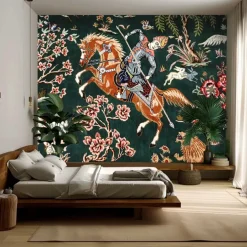 Medieval Tapestry Middle Age Tapestry Ethnic Vintage Wall Art Large Tapestry Mural Decor Photograph Backdrop Blanket Curtain Home Bedroom Living Room Decoration