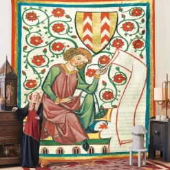 Medieval Tapestry Middle Age Tapestry Wall Art Large Tapestry Mural Decor Photograph Backdrop Blanket Curtain Home Bedroom Living Room Decoration