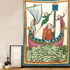 Medieval Tapestry Middle Age Tapestry Wall Art Large Tapestry Mural Decor Photograph Backdrop Blanket Curtain Home Bedroom Living Room Decoration