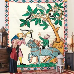 Medieval Tapestry Middle Age Tapestry Wall Art Large Tapestry Mural Decor Photograph Backdrop Blanket Curtain Home Bedroom Living Room Decoration