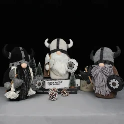 Medieval Viking Gladiator Gnome Plush Doll, Faceless Elder Warrior Stuffed Figurine, Nordic Knight Plush Decor Toy