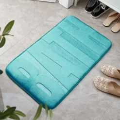 Memory Foam Bath Mat, Cobblestone Super Absorbent Bath Mat, Machine Washable And Ultra Soft, Bathroom Supplies