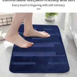Memory Foam Bath Mat, Cobblestone Super Absorbent Bath Mat, Machine Washable And Ultra Soft, Bathroom Supplies