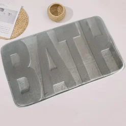Memory Foam Bath Mat, Cobblestone Super Absorbent Bath Mat, Machine Washable And Ultra Soft, Bathroom Supplies