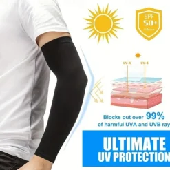 Men's And Women's Cooling Arm Sleeves, UV Sun Protection Arm Cover, Suitable For Golfing, Cycling, Running And Driving