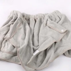 Men's Bath Towel Wearable and Wrapable Soft and Absorbent Extra-large Size Bathrobe-style Home-use Short Towel